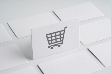 Plain name card for Online shopping icon concept - 479338186