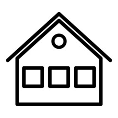 House Flat Icon Isolated On White Background