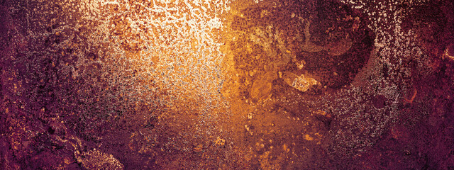 Rust and oxidized metal background. Grunge rusted metal texture. Old worn metallic iron panel - obrazy, fototapety, plakaty