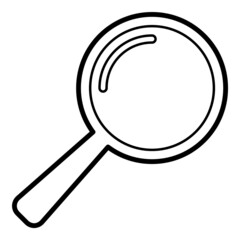 Magnifier Flat Icon Isolated On White Background