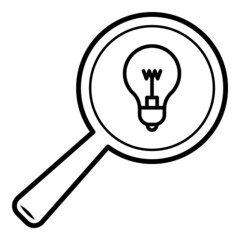 Magnifier Flat Icon Isolated On White Background