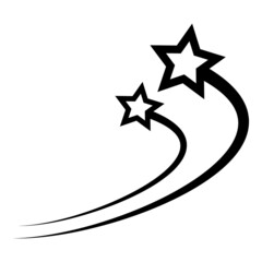 Starfall Flat Icon Isolated On White Background