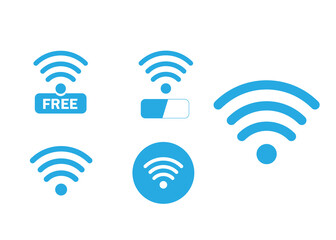 wifi icon on white background