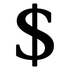 Dollar Flat Icon Isolated On White Background