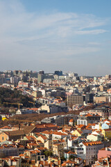 Fototapeta na wymiar Bairro Alto neighborhood in Lisbon seen from São Jorge Castle