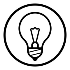 Lightbulb Flat Icon Isolated On White Background
