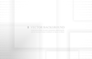 Abstract white gray vector square shape background