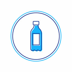 Filled outline Bottle of water icon isolated on white background. Soda aqua drink sign. Vector