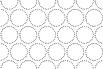 北欧風のグレーのドットサークルの白背景の壁紙
