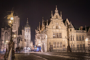 Fototapeta na wymiar Ghent by night
