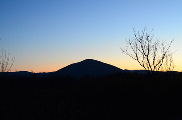 sunset in the mountains