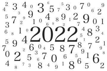 年号 2022 Happy New Year 新年 年賀状 カレンダー 手帳 カード 挨拶