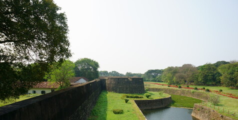 View of Palakkad fort that was captured by Hyder Ali, in 1766 AD, from a side.