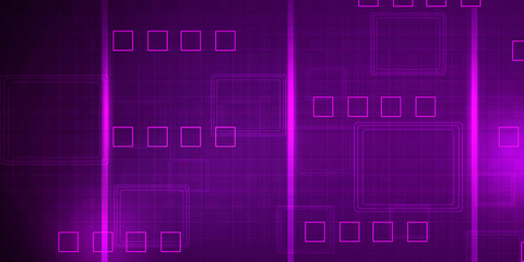 2d illustration Abstract futuristic electronic circuit technology background