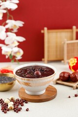 Laba Porridge Eight Treasure Congee, Traditional Chinese Dish Served at Laba Festival