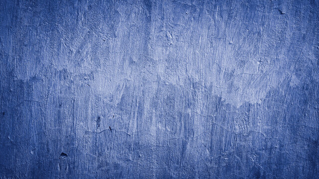blue vignette abstract cement concrete wall texture background