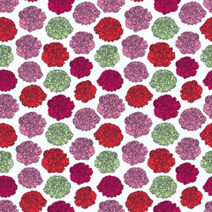 Colorful carnation flower buds, repeating pattern