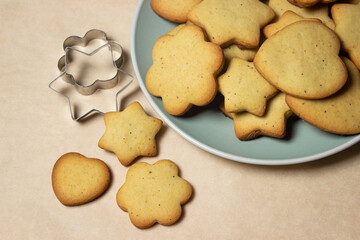 Homemade shortbread cookies. Delicious and light dessert.