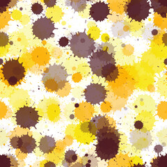 Paint stains seamless splatter, spray blots, spots