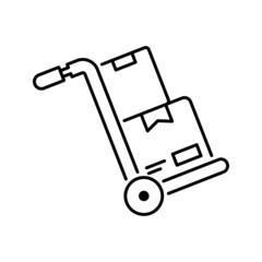 Pallet Cask vector Outline Icon Design illustration. Shipping and Delivery Symbol on White background EPS 10 File