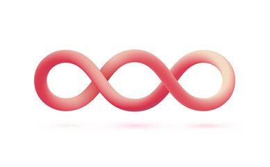 3d gradient liquid shape like infinity symbol. Isolated vector illustration