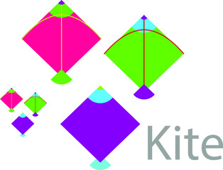 Kite, Creative colorful kites for Makar Sankranti, social media and print media. 