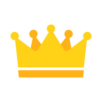 Crown icon vector. King crown gold icon on white background. Eps 10.