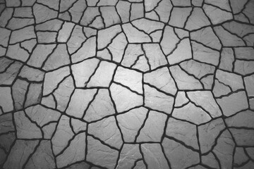 Brown crack pattern floor tiles.