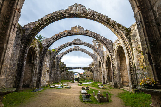 famous cemetery of cambados in galicia, Spain