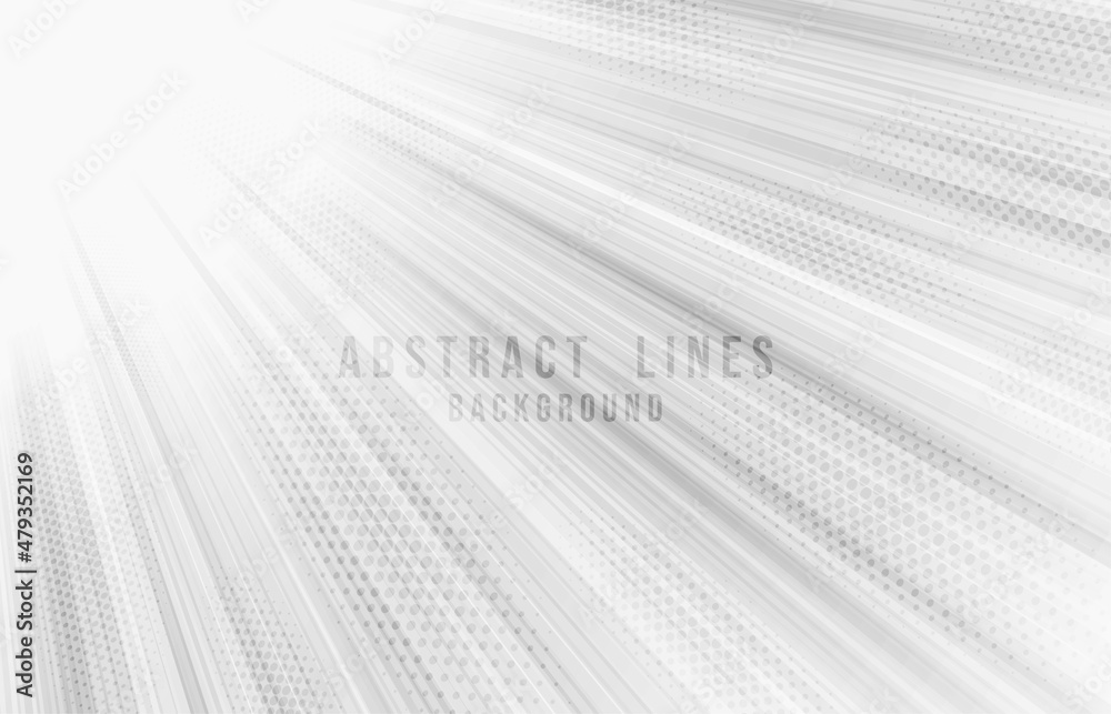 Wall mural abstract line technology pattern of beam laser design tech template. design with halftone dots decor