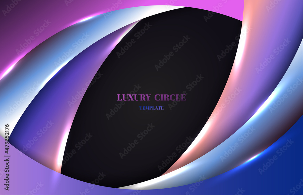Wall mural abstract elegant template design of geometric circle template with glitters. overlapping in copy spa