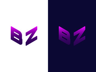 BZ LETTER VECTOR LOGO DESIGN 
