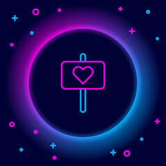 Glowing neon line Peace icon isolated on black background. Hippie symbol of peace. Colorful outline concept. Vector