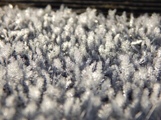 close up of snow