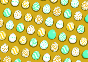 Easter eggs pattern.  Easter decorated eggs background