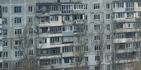 Soviet architecture in the city of Zaporozhye