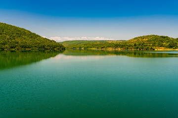Fototapeta na wymiar Grliste lake near Zajacar in Eastern Serbia