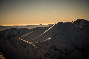 Tatra mountains at sunset