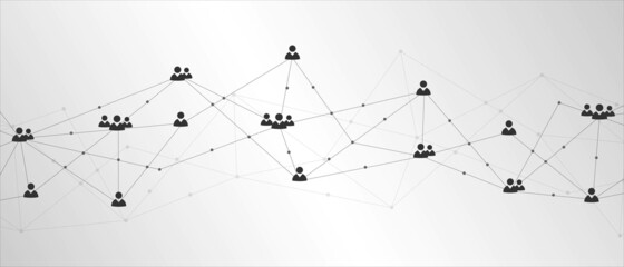 Halftone background. Design people communication. Texture of human icons, lines and dots. Communication grid. Social network. Internet. Free communities. Digital communication. Vector illustration