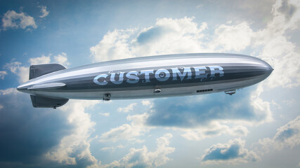 Fototapeta premium Street Sign to Customer