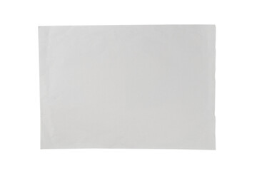 Crumpled white paper background.