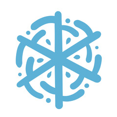 illustration of a snowflake ornament
