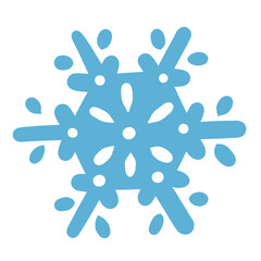 blue snowflake isolated on white
