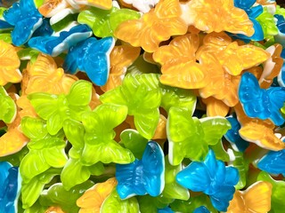 Colourful jelly butterflies 
