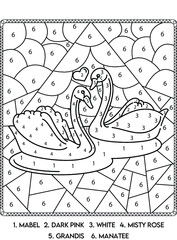 Valentine Color By Number | Valentine Colour By Code