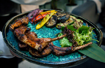 food.fish.meat.salade..seafood.grill.vegetable.eat.