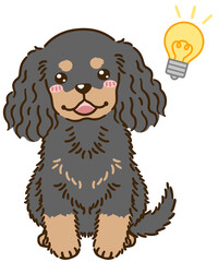 思い付くアメリカンコッカースパニエル（ブラックタン）