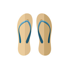 Vector Flat Design Flip Flops. Vector illustration