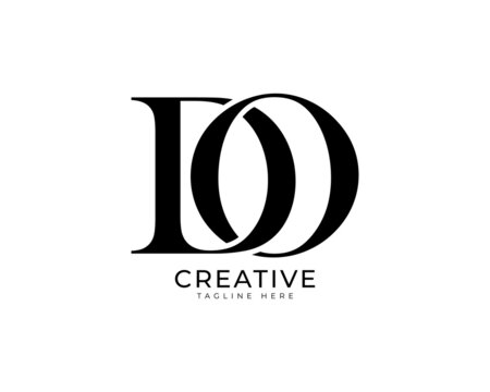 Initial Letter DO Logo. Flat Vector Logo Design Template Element	
