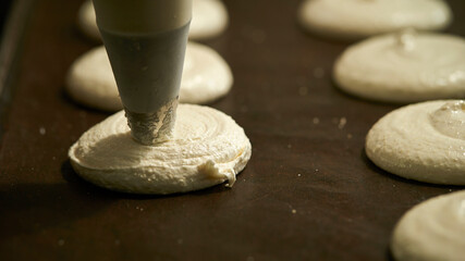 close up of a rolling pin and flour